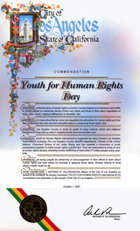 Journée Des jeunes pour les droits de l’Homme proclamée par la ville de Los Angeles